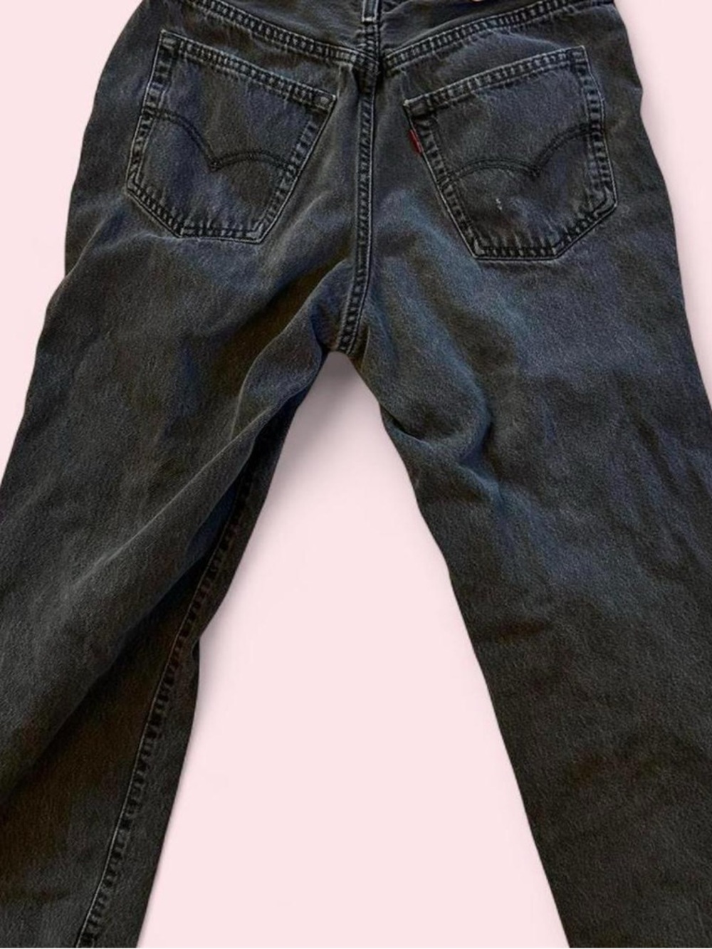 Levi's High-Rise Straight-Leg Jeans in Faded Black